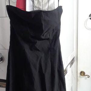 Black strapless dress